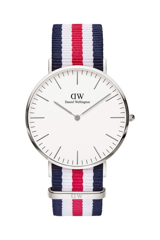Montre à quartz en tissu nato et plaqué or rose Classic Canterbury