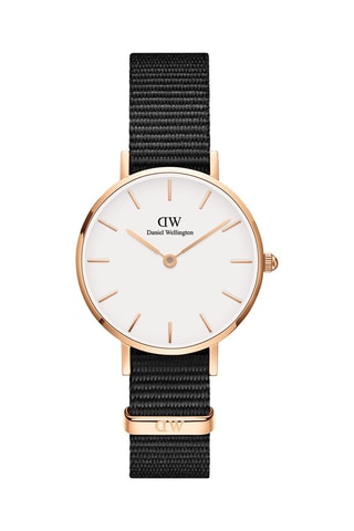 Montre à quartz en polyester Petite Cornwal - Noir et doré rose