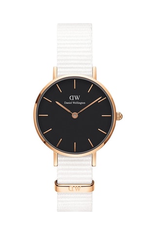 Montre à quartz en nylon et plaqué or rose Petite Dover