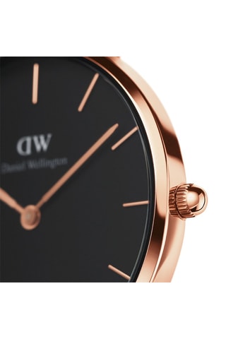 Montre à quartz en nylon et plaqué or rose Petite Dover