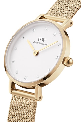 Montre à quartz en acier et plaqué or rose Petite Pressed Evergold