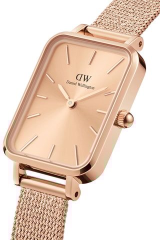 Montre à quartz en acier et plaqué or rose Unitone - 20 x 26 mm