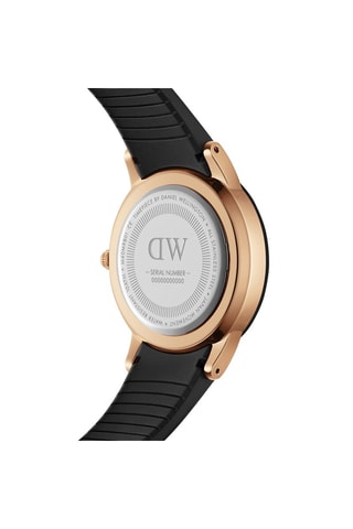 Montre à quartz en silicone Motion 40 mm - Noir