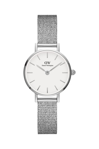 Montre à quartz en acier Pressed Sterling - 24 mm - Argenté et blanc