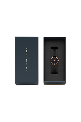 Montre à quartz en acier Ashfield 24 mm - Noir et doré rose