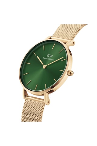 Montre à quartz en acier Emerald 28 mm - Doré et vert