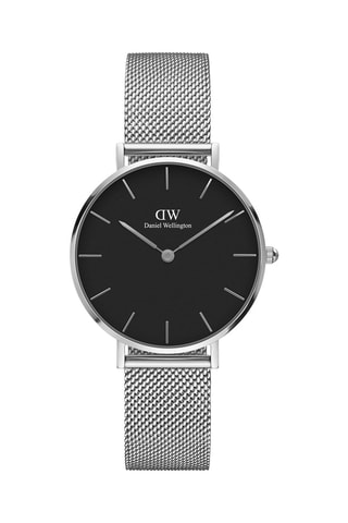 Montre en acier Sterling 32 mm - Argenté et noir