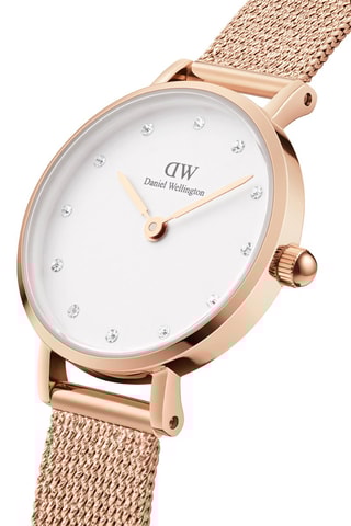 Montre à quartz en acier Petite  24 mm - Doré rose et blanc