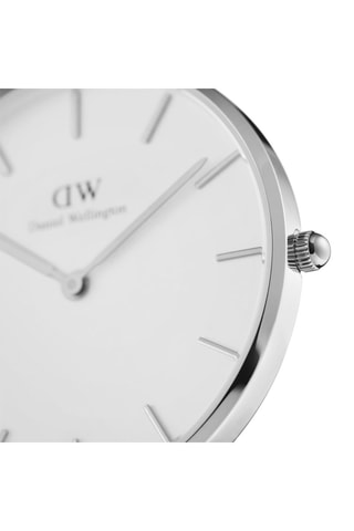 Montre à quartz en cuir Sheffield 32 mm - Noir et argenté
