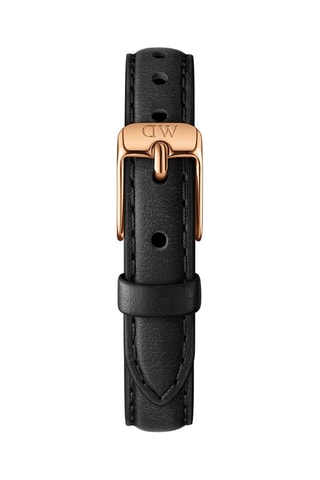 Montre à quartz en cuir et plaqué or rose Petite Sheffield