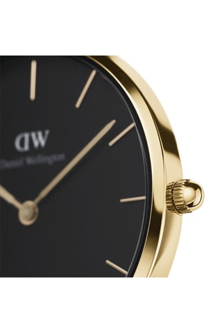 Montre à quartz en cuir et plaqué or jaune Petite Sheffield