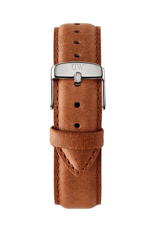 Montre à quartz en cuir Classic Durham - Camel et argenté
