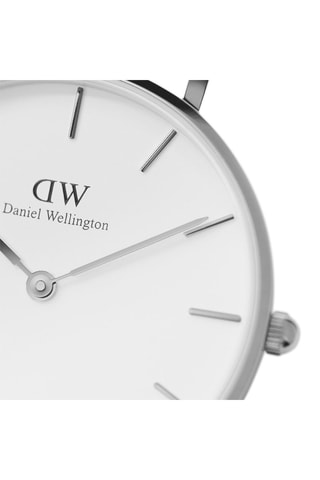 Montre à quartz en cuir Petite Bondi - Blanc et argenté