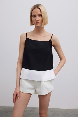 Camisola de alças - Preto