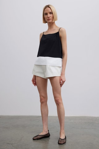 Camisola de alças - Preto