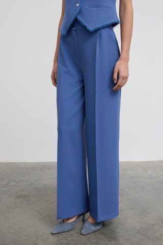 Calças wide legs - Azul
