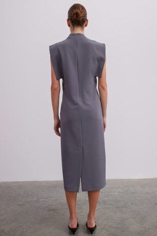 Vestido midi - Cinzento