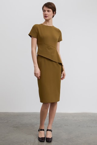 Vestido justo - Caqui