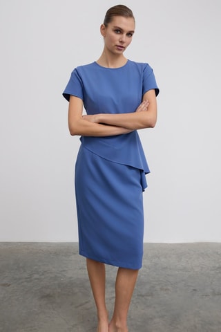 Vestido justo - Azul-claro
