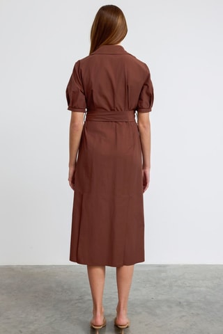 Vestido midi - Castanho