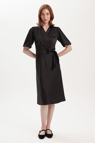 Vestido midi - 
Preto
