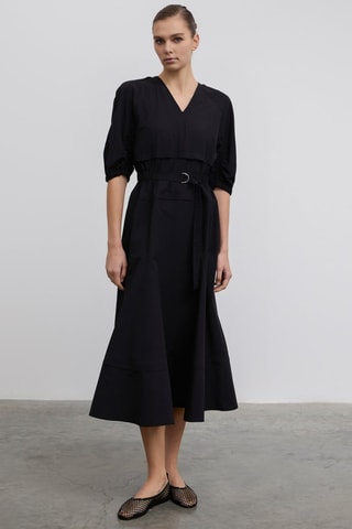 Vestido midi - Preto