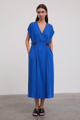 Vestido traçado - Azul