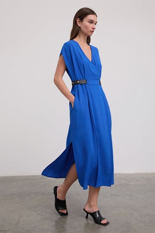 Vestido traçado - Azul