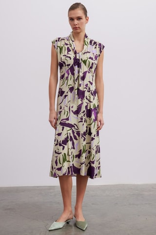 Vestido midi - Bege