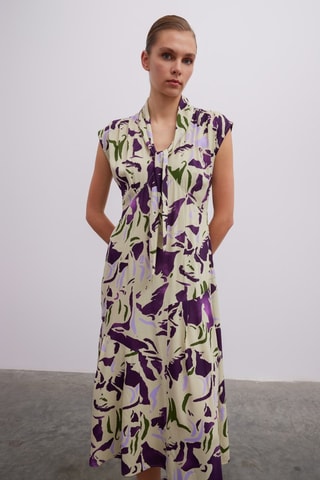Vestido midi - Bege
