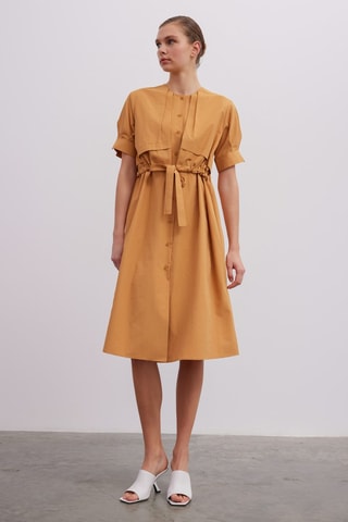Vestido-camisa - Castanho