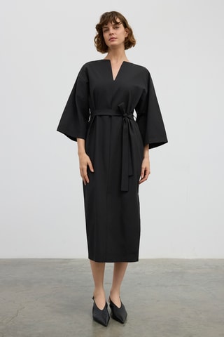 Vestido midi - Preto