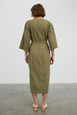 Vestido midi - Caqui