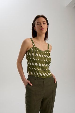 Camisola de alças - 
Verde