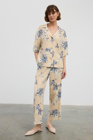 Camisa em linho - Bege