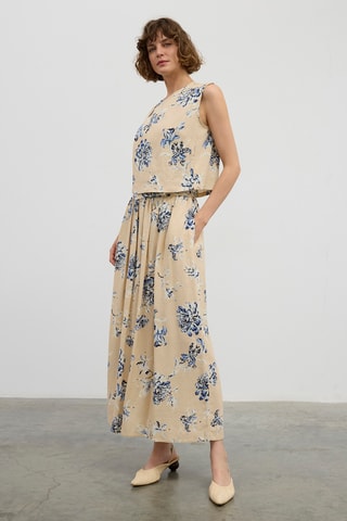 Blusa em linho - Bege