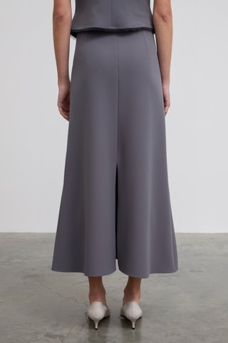 Jupe longue taille haute - Anthracite