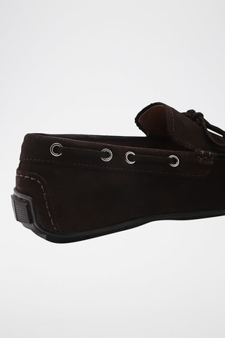 Mocassins em couro - Castanho