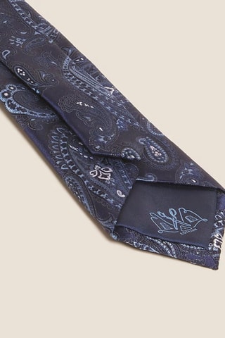 Gravata de seda - Azul-marinho