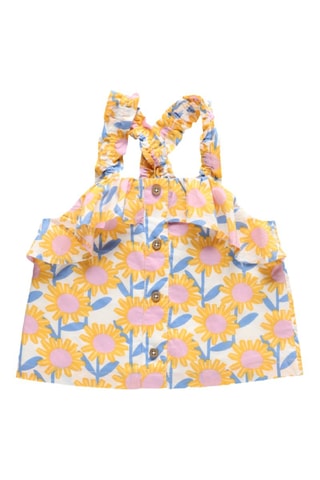 Camisola de alças - Amarelo e rosa