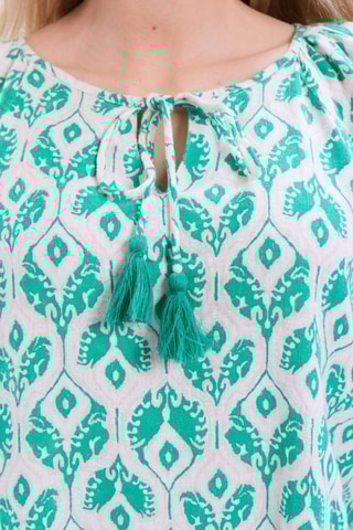 Vestido relaxed em linho - Verde