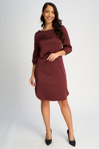 Vestido direito - Bordô