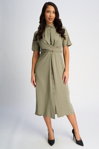 Vestido-camisa - Caqui