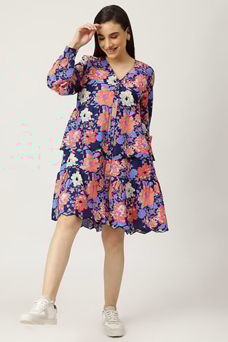 Vestido-camisa - Azul-escuro
