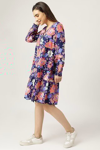 Vestido-camisa - Azul-escuro