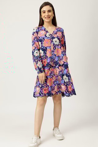 Vestido-camisa - Azul-escuro