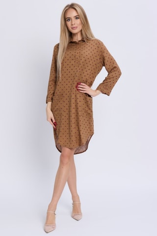 Vestido-camisa - Camel