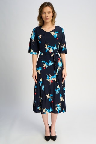 Vestido midi - Azul-marinho