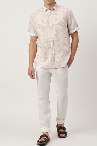 Camisa em linho - Rosa