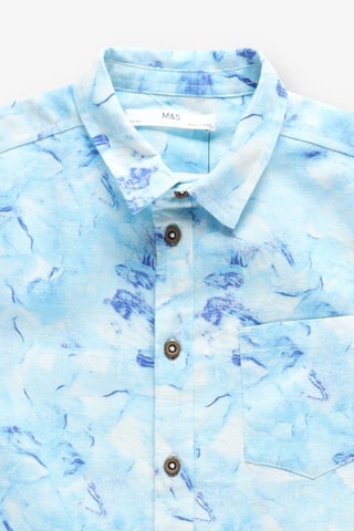 Camisa em linho - Azul